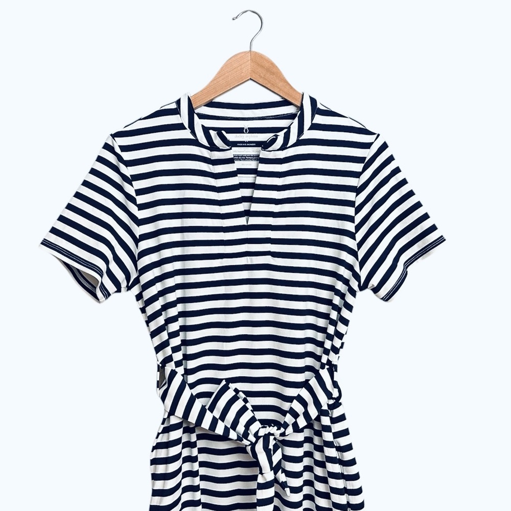 Dudley Stephens Sconset Maxi Dress in Navy & White - Picture 4 of 8